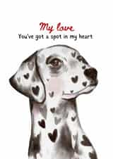 Cute Anniversary/Valentine's Day Card - My Love - Dalmatian created by Shadan Designs