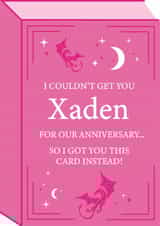 Fun Anniversary Card - For Her - Xaden - Fourth Wing created by Tiger Feet Creations