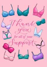 Fun Thank You Card - Bras - Support created by The Amyverse