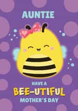 Cute Squishmallows Bee Mother’s Day Card for Auntie created by Danilo