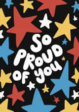 Cute Congratulations Card - So Proud Of You - Stars created by sleepiest