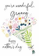 Traditional Mother's Day Card - Granny - Floral Bouquet created by Katie Phythian Design