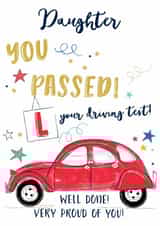 Classic Congratulations Card - For Daughter - Driving Test created by Katie Phythian Design