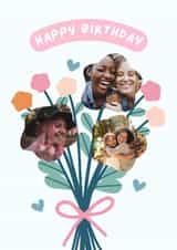 Personalised Birthday Photo Card created by @hollielonglanddesigns - Pretty Birthday Card - Personalised Bouquet