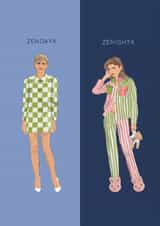 Funny Birthday/Just Because Card - Zendaya - Zenighta created by Chloë Langer