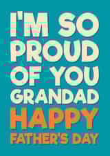 Heartfelt Father's Day Card - For Grandad - Proud created by Blind Faith