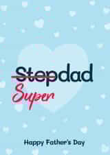 Cute Father's Day Card - Super Step Dad created by Bev O'Connor || @oconnordesign