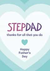 Cute Father's Day Card - Step Dad - Thanks created by Bev O'Connor || @oconnordesign