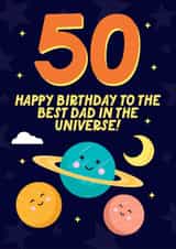 Cute 50th Birthday Card - For Dad - From The Kids created by Blush & Blossom
