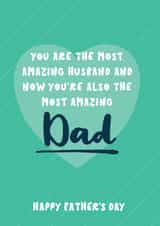 Cute Father's Day Card - First Time Dad - Husband & Dad created by Bev O'Connor || @oconnordesign