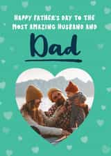 Personalised Father's Day Photo Card created by Bev O'Connor || @oconnordesign - Cute Father's Day Card - For Dad & Husband - First Father's Day