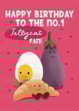 Cute Birthday Card - To The No.1 Jellycat Fan - Jellycats created by Giddy Kipper