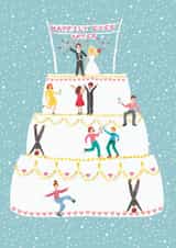 Fun Wedding Card - Happily Ever After - Cake created by Zoe May Designs