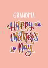 Colourful Mother's Day card for Grandma created by AfroTouch Design