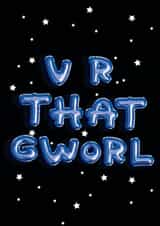 Cute Reminder Card - balloon words - U R THAT GWORL created by SAOB