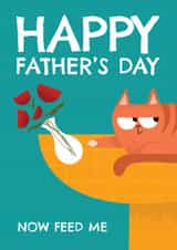 Cute Father's Day Card - Naughty Cat - From The Cat created by AbiGoLucky