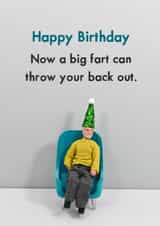 Funny Birthday Card - For Him - Big Fart Old created by Bold & Bright Cards