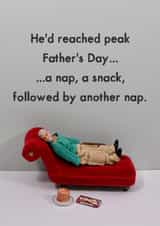 Funny Father's Day Card - Napping and Snacking created by Bold & Bright Cards