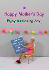 Funny Mother's Day Card - Relaxing Reading - Tell People To Fuck Off created by Bold & Bright Cards