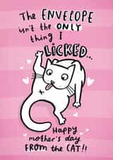 Funny Mother's Day Card - Cat Licked Bum created by Arrow Gift Co