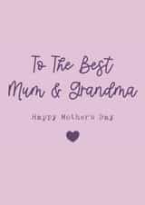 Classic Mother's Day Card - The Best Mum & Grandma created by Cake For Breakfast