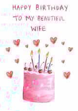 Heartfelt Birthday Card - For Wife - Beautiful created by HCD Illustration