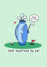 Cute Birthday Card - For Boyfriend - Golf created by Rosalie Perl