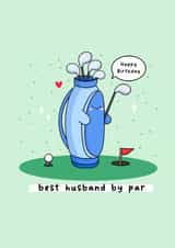Cute Birthday Card - For Husband - Golf created by Rosalie Perl