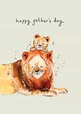 Cute Father's Day Card - Lion And Cub created by Louise Mulgrew