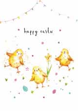 Cute Easter Card - Chicks created by Louise Mulgrew