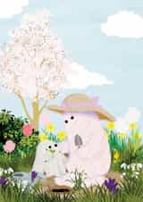 Cute Mother's Day Card - Ghosts - Gardening created by Katherine Blower