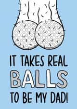 Cheeky Father's Day Card - Golf - Takes Real Balls created by TeePee Creations