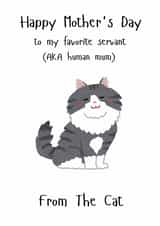 Happy Mother's Day Card For Cat Mum From The Cat created by Mary Bland