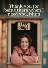 Cute Mother's Day Card - Thank You - Free Hugs created by Janath