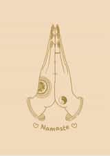 Cute Namaste Just Because Card for Yoga, Meditation & Zen Lovers created by Esther Denton