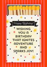 Punny Birthday Card - Matchbox - Adventure And Joy created by TRICIA O