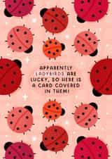 Cute Good Luck Card - Ladybirds - Lady Luck created by Joanne Hawker