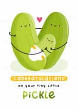 Cute New Baby Card - Tiny Pickle - Heart created by Joanne Hawker
