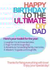 Cute birthday card for DIY Dad created by Ian Powell