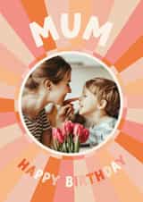 Personalised Birthday Photo Card created by The Pattern Press - Classic Birthday Card - For Mum - Colourful Frame