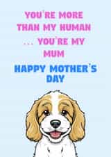 Cute Mother’s Day card for the best dog parent created by the.printclub