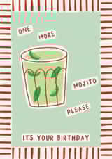 Arty Birthday Card - One More Mojito Please created by Rachel Jones