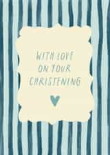 Classic Christening Card - With Love - Baby Boy created by Sweetlove Press