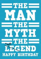 Funny Birthday Card - The Ma, The Myth, The Bellend created by AbiGoLucky
