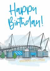 Fun Birthday Card - Manchester City - Etihad Stadium created by Moo & Snip