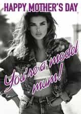 Fun Mother's Day Card - Supermodel created by CARD MASTER LDN