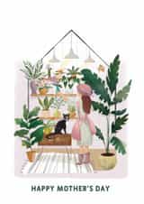 Pretty Mother's Day Card - Botanical Greenhouse - Plants created by Anna Cheng Design & Print