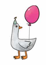 Cute Birthday Card - Goose With Balloon created by Maria Myrkina