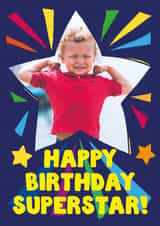 Personalised Birthday Photo Card created by Woah there Pickle - Classic Birthday Card - Superstar