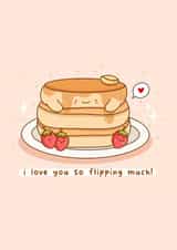 Cute Anniversary/Valentine's Day Card - Pancakes - Flipping created by Rosalie Perl